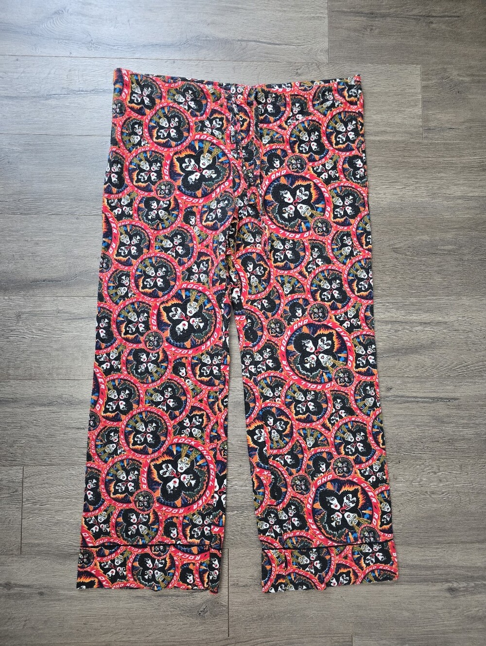 2002 KISS Dragonfly "Rock and Roll Over" Flannel Pajama Pants Size Large